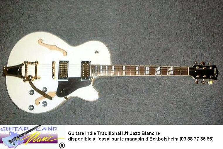 Guitare Indie Traditional IJ1 Jazz Blanche